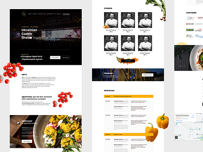 Ukrainian Gastro Show — Figma and Webflow clean conference gastro landing ui ukrainian web white