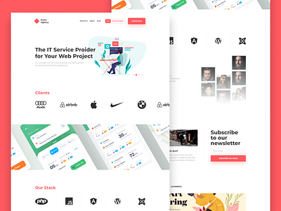 Digital Agency Landing agency clean design digital landing ui web