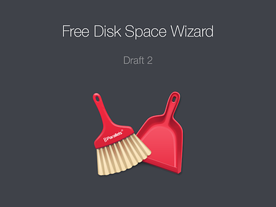 Free Disk Space Wizard Icon. Draft 2 app application dark desktop icon interface mac mac os os x ui ux