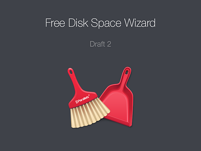 Free Disk Space Wizard Icon. Draft 2