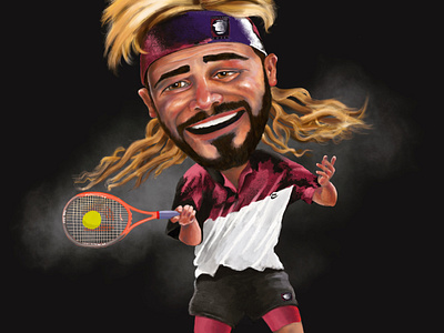 Caricature - Andre Agassi