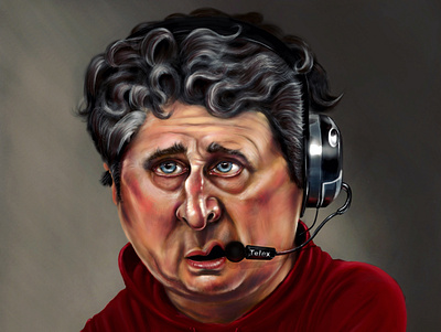 Mike Leach Caricature