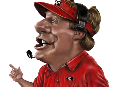 Kirby Smart Caricature