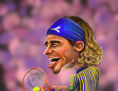 Gustavo Kuerten Caricature caricature illustration procreate