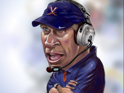 Bronco Mendenhall Caricature