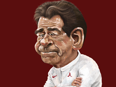 Nick Saban Caricature caricature illustration procreate