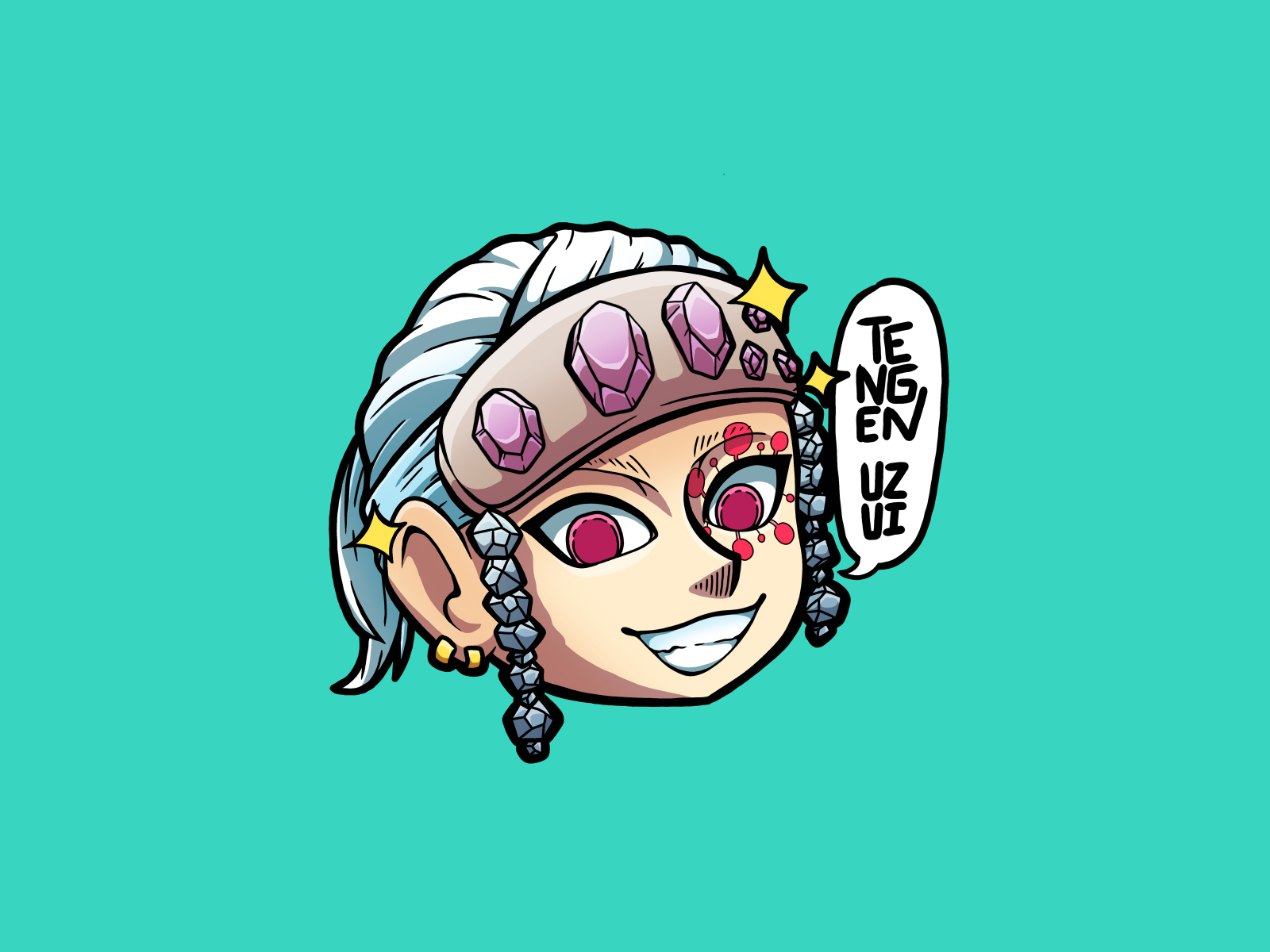 TENGEN UZUI | Head Chibi | [Kimetsu No Yaiba] by IrgiNM on Dribbble