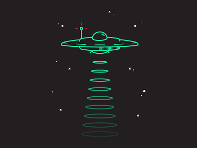 UFO alien illustration space stars ufo vector