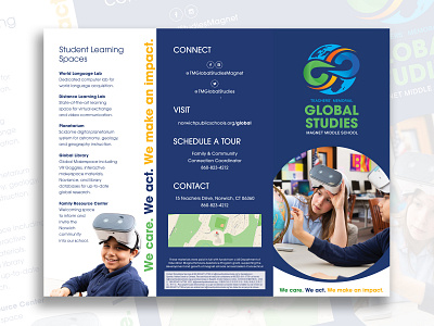 Global Studies Magnet Middle School Brochure branding brochure design