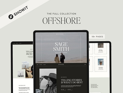 Offshore Showit Template Collection #01 app branding design graphic design illustration logo typography ui ux vector web