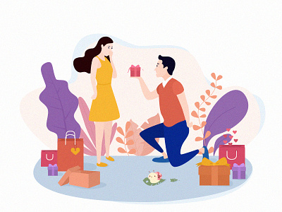 Valentine's Day illustration 插画