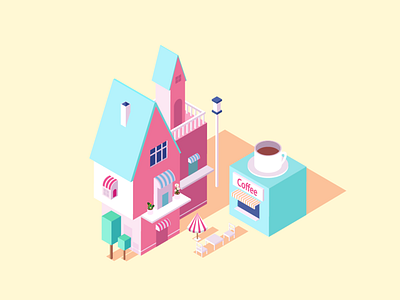 coffee shop illustration