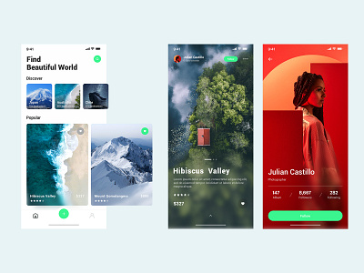 travel app app design ui