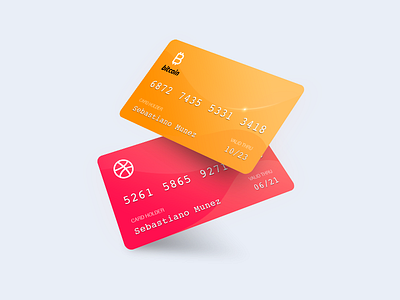 Bitcoin/Dribble Card bitcoin card credit crypto cryptocurrency debit dribbble payment