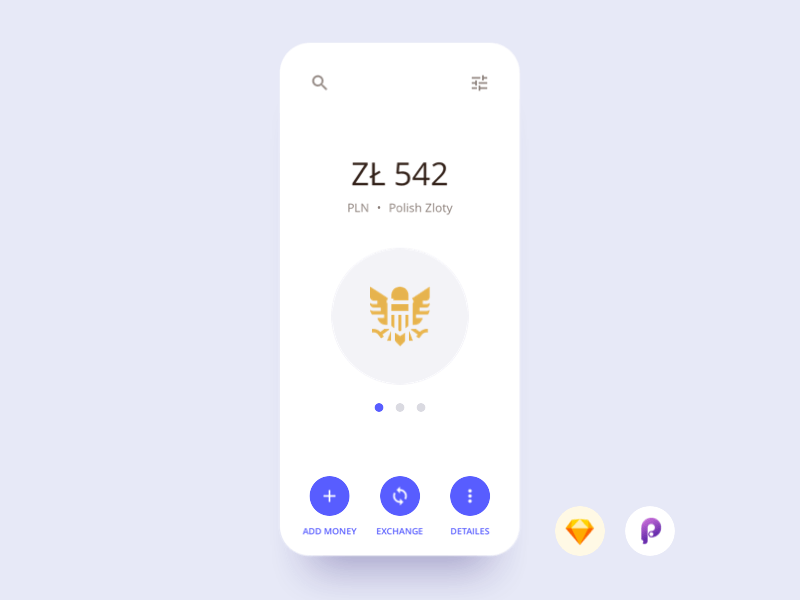 Crypto Wallet Slider animation app application bitcoin card clean clear crypto design flat illustration interface mobile payment sketch typography ui ux vector web