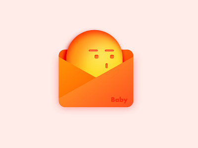 Baby icon color cute design icon model organge photoshop ps red ui