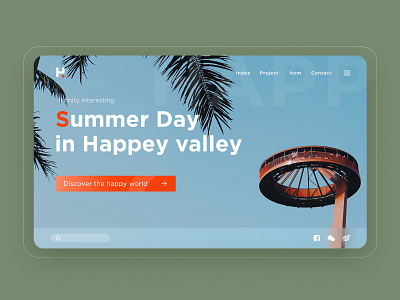 Happy Valley blue color design green orange photoshop ui web website