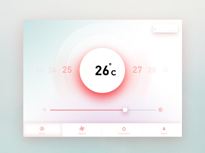 air conditioner UI air conditioner cute design icon photoshop red simple ui