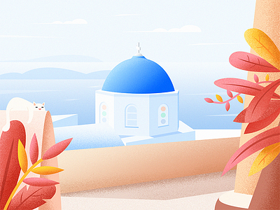 Santorini illustration