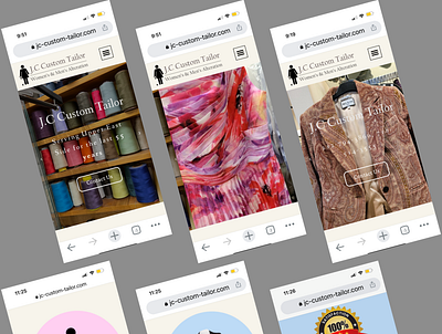 UX/UI design and prototype for a full-service tailor company design ux web design