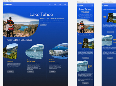 Lake Tahoe Website Design branding design figma graphic design illustration logo ui ux web design