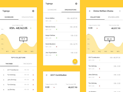 Tujenge - Work in progress adobe xd collections dashboard payments ui ux