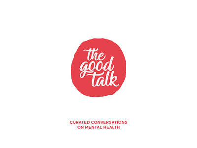 The Good Talk branding community design logo mental health typography