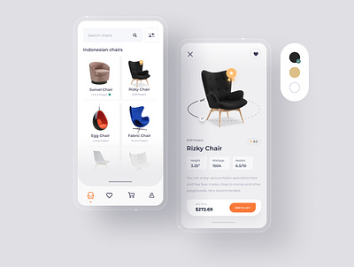 Chairs apps - Interface Explore @daily ui android apps clean dashboard design designer dribbble explore interface minimalist mobile smooth ui website