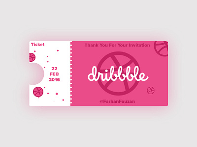 Thanks A lot !! app button design designer dribbble flat invitation ticket uiux