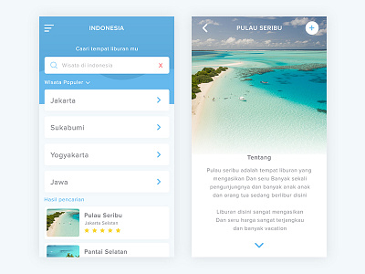 holydays App app experience holidays interface iphone travel ui user ux