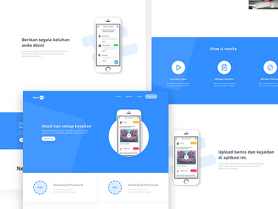 landing pages news apps