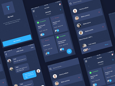 My task apps Dark apps clean dark exploration interface ios mobile my task ui user version