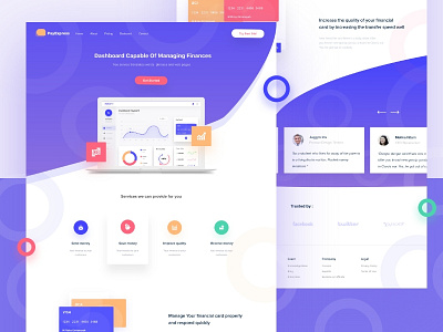 PayExpress Landing page 2018 dashboard design dribbble landing minimalist money page payment trend web website