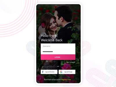 Matrimonial Login Screen