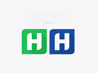 H Application Icon app design icon icon set logo logo design mobile app icon