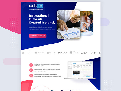 Landing Page Layout Design Concept - WalkMe concept design design homepage landing page design landingpage ui design website design