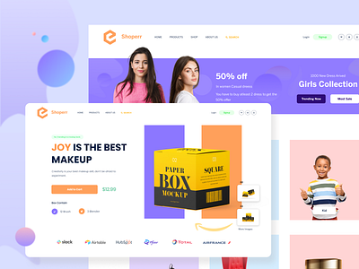 ecommerce product page  & collection page