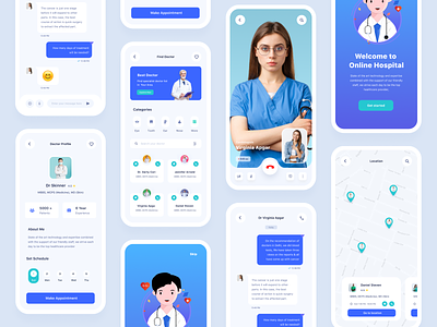 E medical support app clean consultation doctor app doctor appointment health app ios medical app medical service medicine online physician patient profile uiux video call