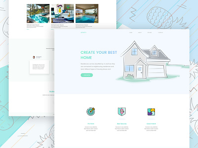 Realestate Website apartment bootstrap header interior landing realstate rent ui ux web