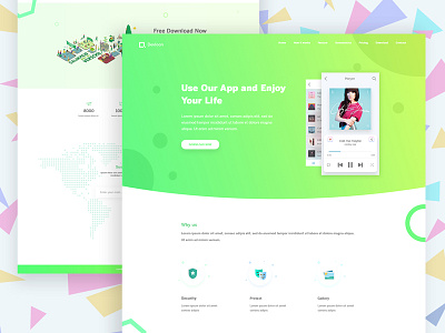 Landing Page Exploration (App) #8 app app landing page landing page music ui ux web