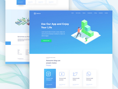 Landing Page Exploration #11 app website color illustration landing page style ui ux web