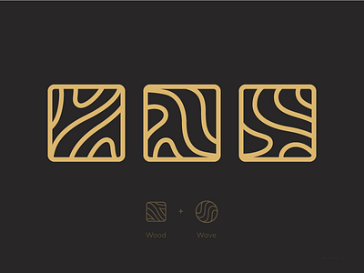 Wood and Wave brand concept earth icon idea identity land line logo mark pattern shape texture tree water wave wood