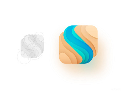 Wood and Wave Color brand color concept design earth guidelines icon idea identity land line logo mark ocean river shape sketch water wave wood