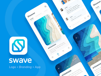 Swave Logo, Branding guide, App app blue brand branding concept design guide icon idea identity ios logo mark mobile shape swave ui user interface ux vector