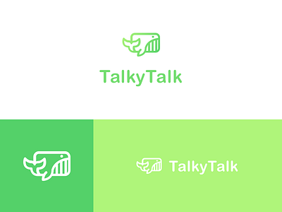 TalkyTalk Brand Identity android brand identity green ios ios app material design talkytalk whale