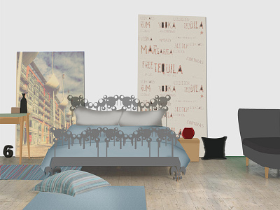 Bedroom Design digital graphics illustration