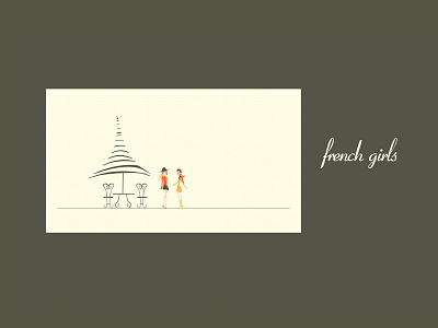 French Girls graphic design illustration photoshop typography