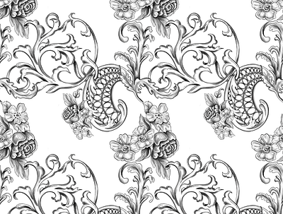 Versailles design illustration pattern procreate repeat pattern