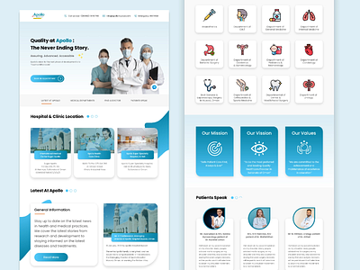 WEBSITE DESIGN FOR HOSPITAL branding design graphic design ui ux