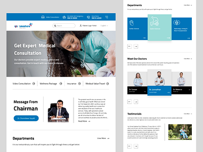 WEB DESIGN FOR LAKESHORE HOSPITAL branding design ui ux